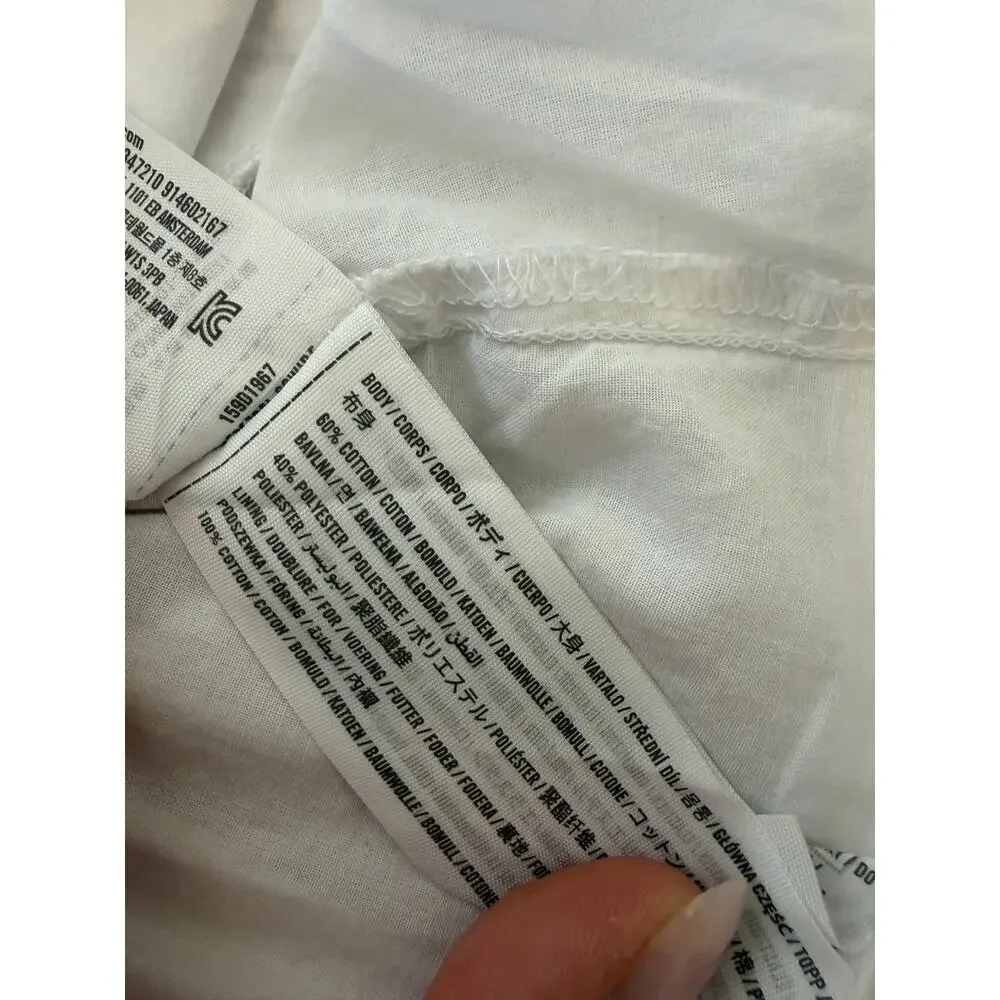 Abercrombie & Fitch White Puff Sleeve Babydoll Mini Dress top XXSP Cottagecore